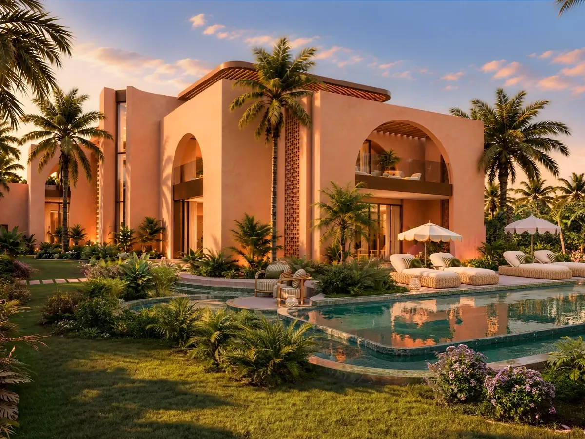 Delano Hotel & Residences à Marrakech, villas et piscine